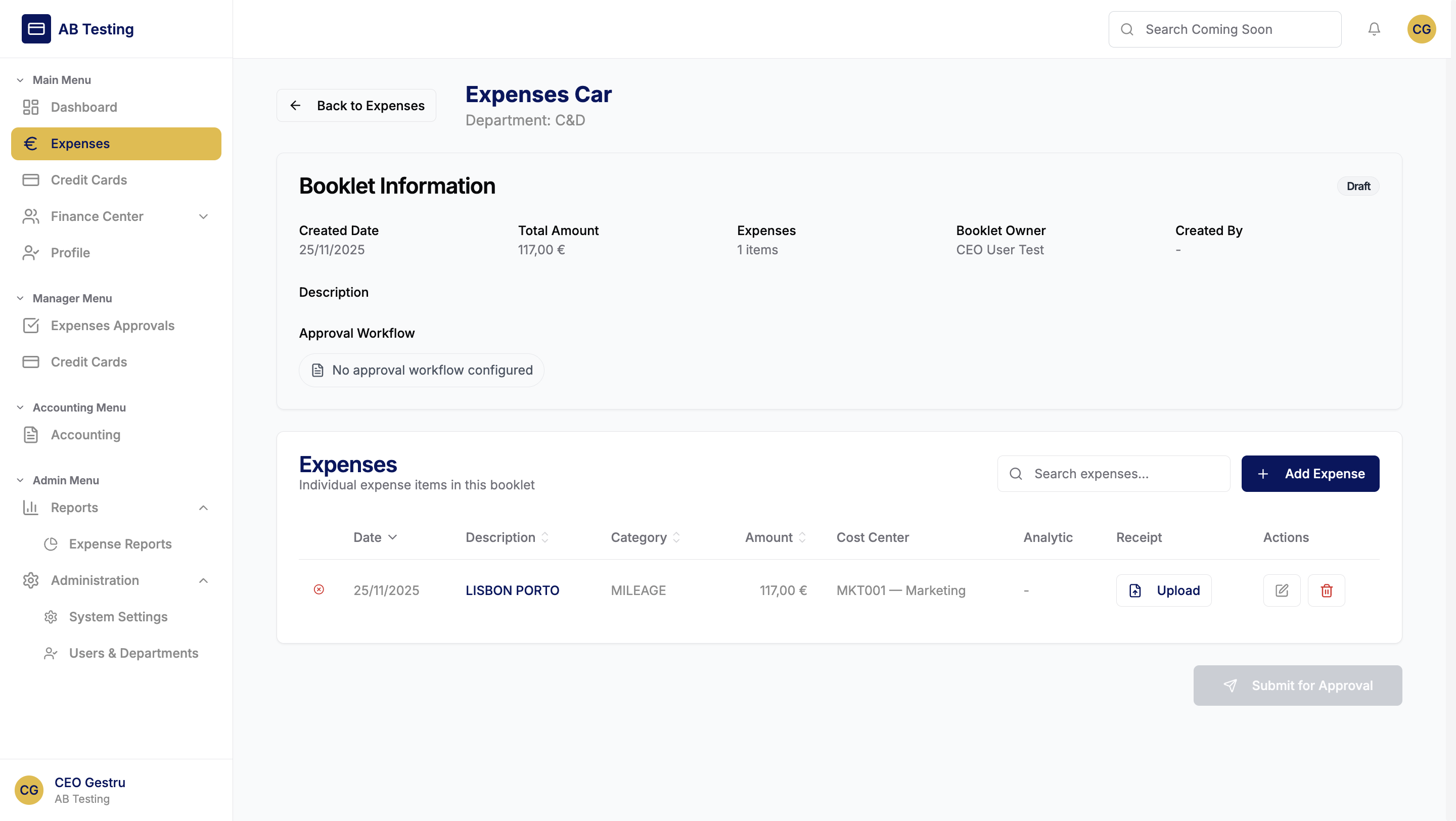 Expenses & Expense Booklets